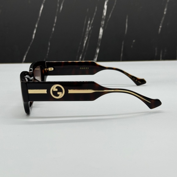 NEW GG1558SK 002 HAVANA BROWN SQUARE WOMEN GUCCI SUNGLASSES main image 5